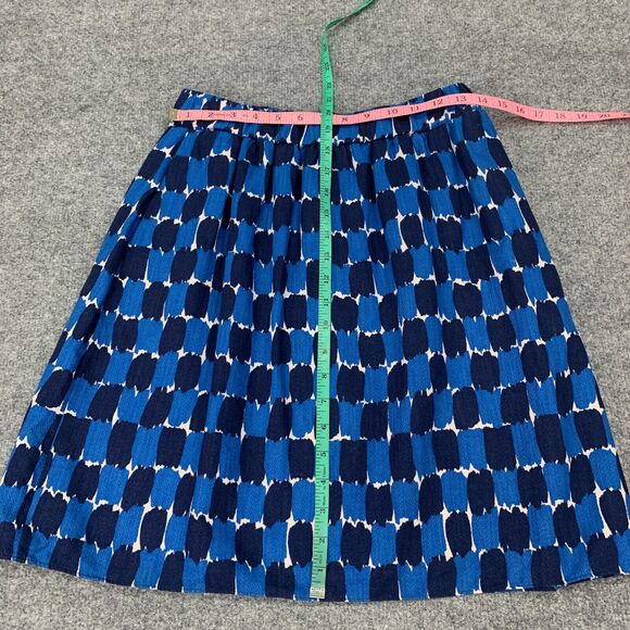 Boden Skirt Women 4 R Blue Millie A-Line Abstract Print Stretch Waistband Lined - Picture 4 of 11